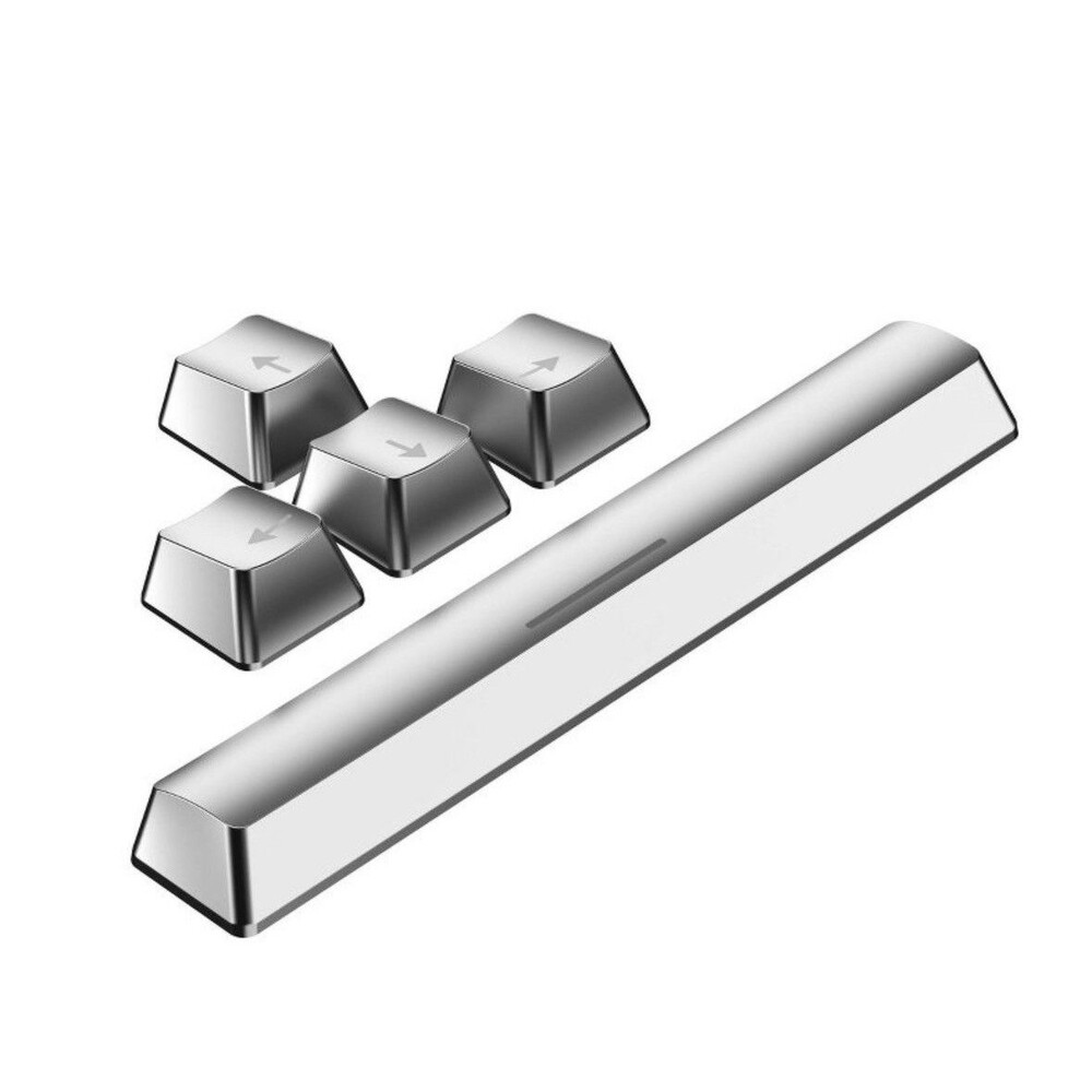 Silver Accent Key Cap Pack Arrow Keys and Spacebar Replacement Accessories NEW